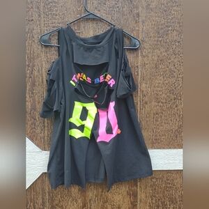 Shein Neon Graphic Destroyed It Was Better In The 90's Tee Size 0XL